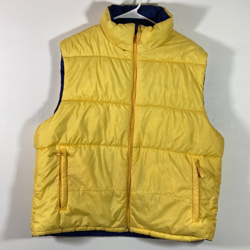 Athletic Works Reversible Puffer Vest Zip Pockets High Neck or Flat SizeL(42/44)